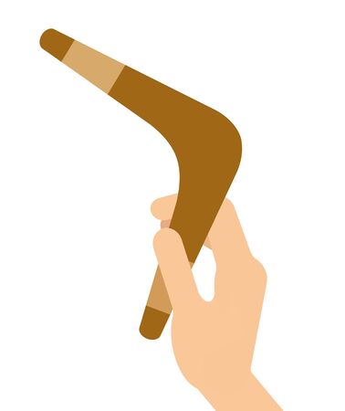 The hand which grasps a boomerangの写真素材