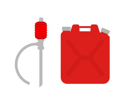 Refueling pump and a poly tankの写真素材