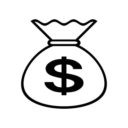 The bag on which a dollar mark was writtenの写真素材