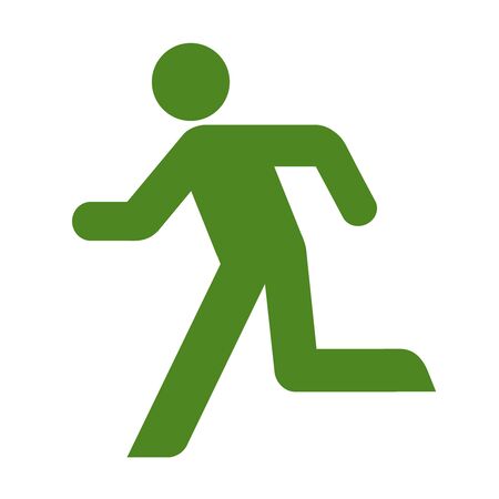 Person mark of an emergency exit.の写真素材