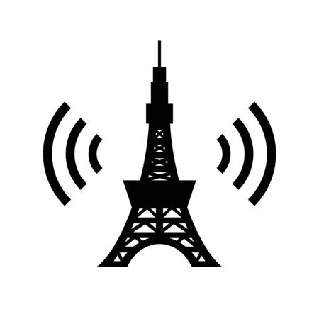 Tokyo Tower and radio wave.の写真素材