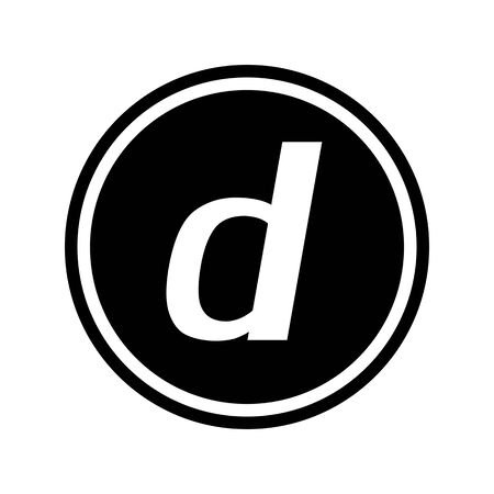 Mark of D button.の写真素材