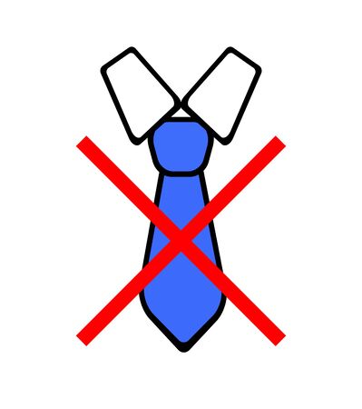 Mark of no tie.の写真素材