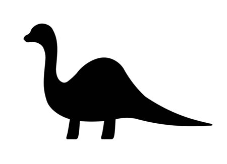 Silhouette of the dinosaurの写真素材