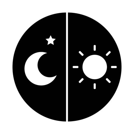 Morning and nightの写真素材