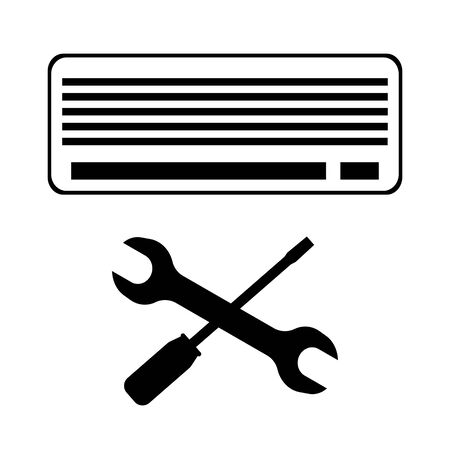 Repairing of an air conditionerの写真素材