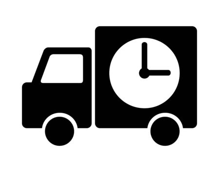 Delivery time specified truckの写真素材