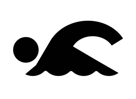 Pictogram of swimmingの写真素材