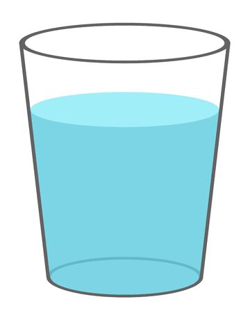 Glass with waterの写真素材