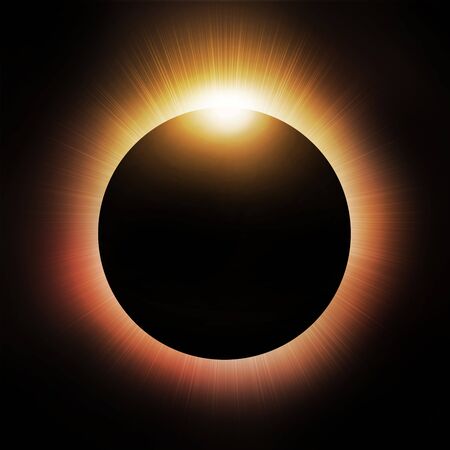 The eclipse is shining in space