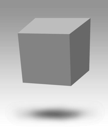 The cube is floating in the airの写真素材