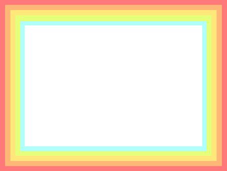 Rainbow-colored frameの写真素材