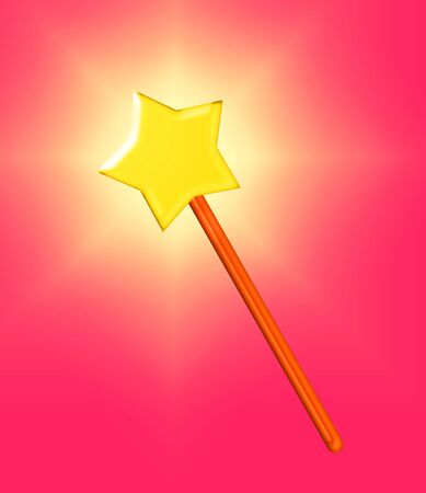 Staff of a starの写真素材