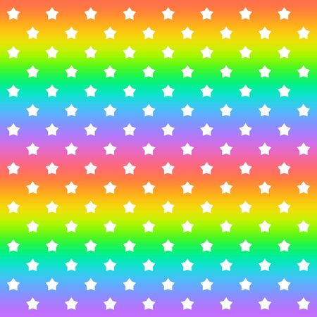 Rainbow and stars backgroundの写真素材