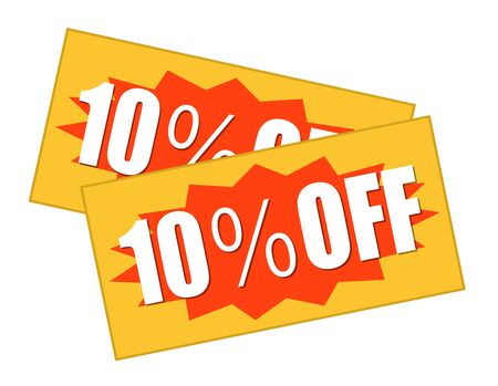 This is a coupon that will be cheaperの写真素材