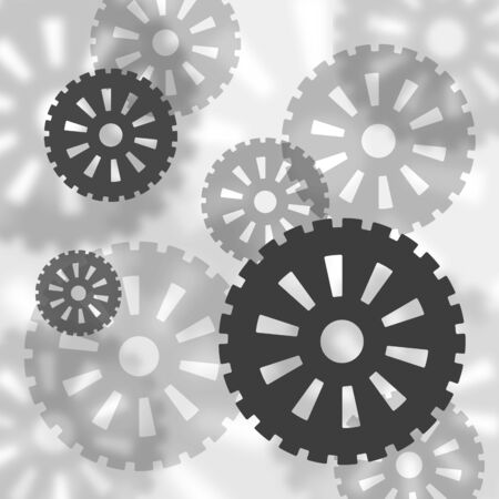 A lot of gearsの写真素材