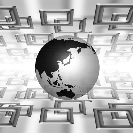 Abstract global illustrationの写真素材