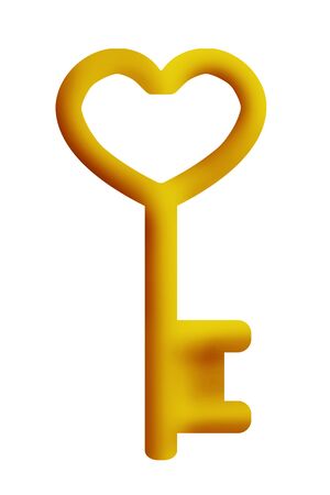 Heart shaped keyの写真素材