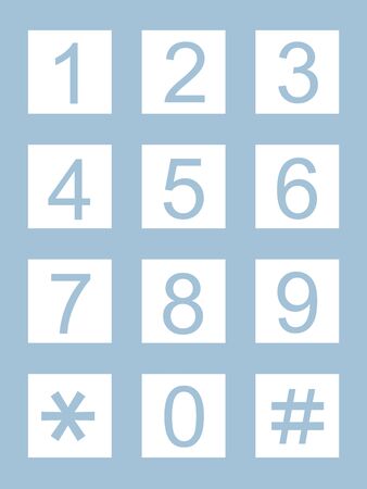 Phone push button with numbers writtenの写真素材