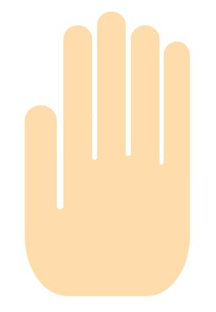 Simple one hand icon materialの写真素材