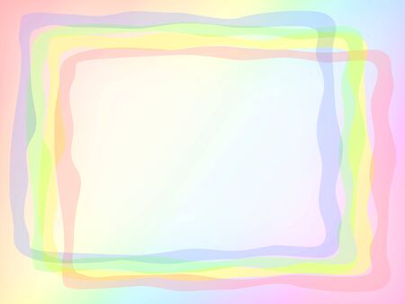 Several different color frames overlapの写真素材