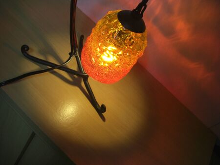 Stylish interior lamp made of glass