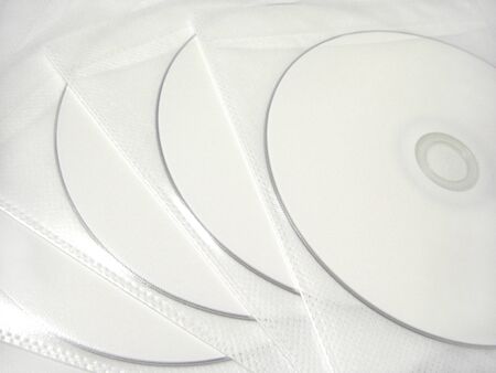 There are several white discs