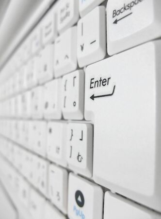Keyboard enter key is close upの写真素材