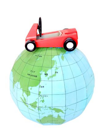 Car riding on the earthの写真素材