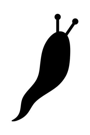 Slug silhouetteの写真素材