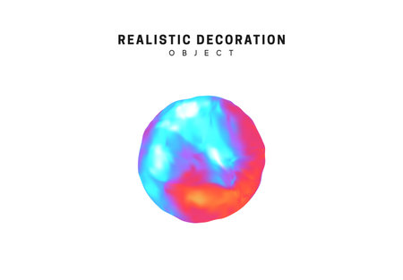 Hologram round ball sphere 3d element for design. vector illustrationのイラスト素材