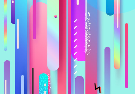 Modern design abstract illustration. Color trend elements.のイラスト素材