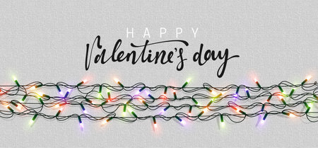 Happy Valentines Day. Greeting Cards holiday. Vector illustration. Phrase for design of brochures, posters, banners web.のイラスト素材