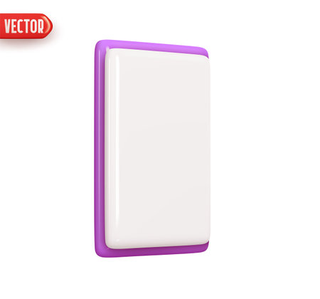 Mobile phone. modern smartphone. Notepad drawing gadget. Realistic 3d design element In plastic cartoon style. Icon isolated on white background. Vector illustrationのイラスト素材