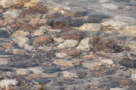 stones in the seaの写真素材