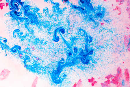 Abstract ink design template mixed texture background. Blue abstract texture. Multicolored liquid...