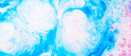Abstract ink design template mixed texture background. Blue abstract texture. Multicolored liquid...