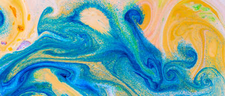 Fluid art pattern. Abstract ink mixed texture. Psychedelic multicolored background