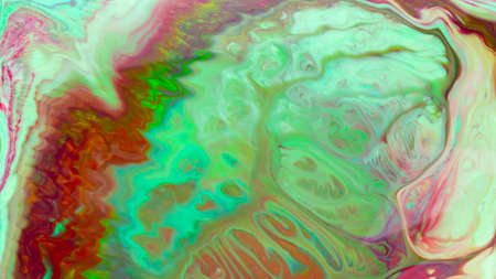 Psychedelic fluid art background. Multicolored stains on a liquid surface. Creative background with...