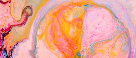 Abstract colorful background. Fluid art wallpaper, liquid vibrant colors. multicolored liquid...