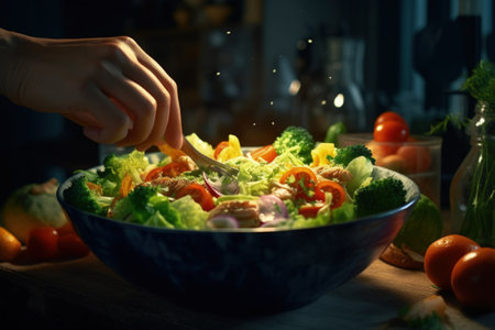 Close-Up of Fresh and Healthy Saladの素材