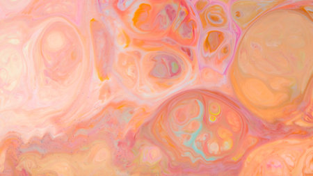 Creative Fluid Art with Multicolored Swirls. Abstract Liquid Colors Backgroundの写真素材