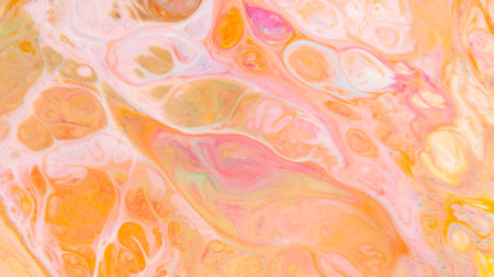 Creative Fluid Art with Multicolored Swirls. Abstract Liquid Colors Backgroundの写真素材