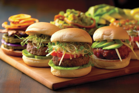 Innovative Plant-Based Burger with Delicious Meat Substitutesの素材