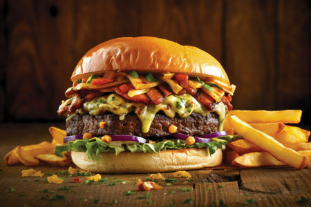 Innovative Plant-Based Burger with Delicious Meat Substitutesの素材