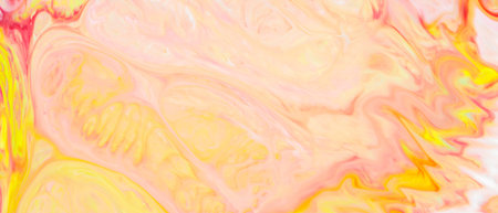 Abstract Background with Colored Spots and Stains on Liquid. Trendy Colorful Backdrop