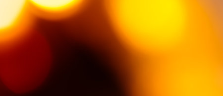 Bokeh with Golden Lights, Abstract Background with Circlesの写真素材