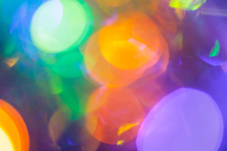 Blurred Christmas Lights on Gradient Background for Cheerful New Year Celebration