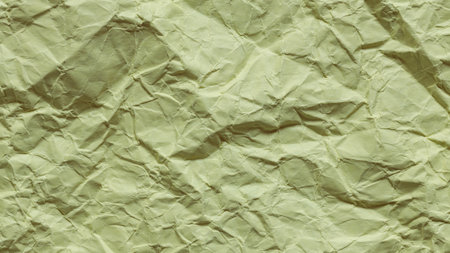 Green Decorative Paper with Crumpled Pattern and Vintage Lookの写真素材