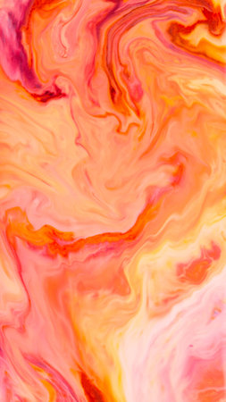 Smooth Flowing Abstract Fluid Art in Warm Organic Color Palette
